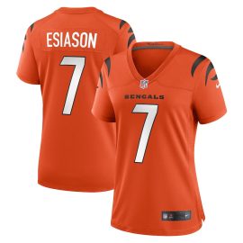 Boomer Esiason 7 Cincinnati Bengals Women Retired Game Jersey - Orange