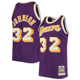 Magic Johnson Los Angeles Lakers Mitchell & Ness 1984/85 Hardwood Classics Authentic Jersey - Purple