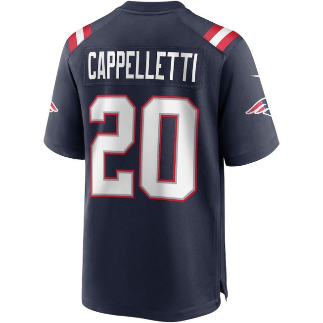 Gino Cappelletti 20 New England Patriots Men Game Retired Jersey - Navy - Image 3