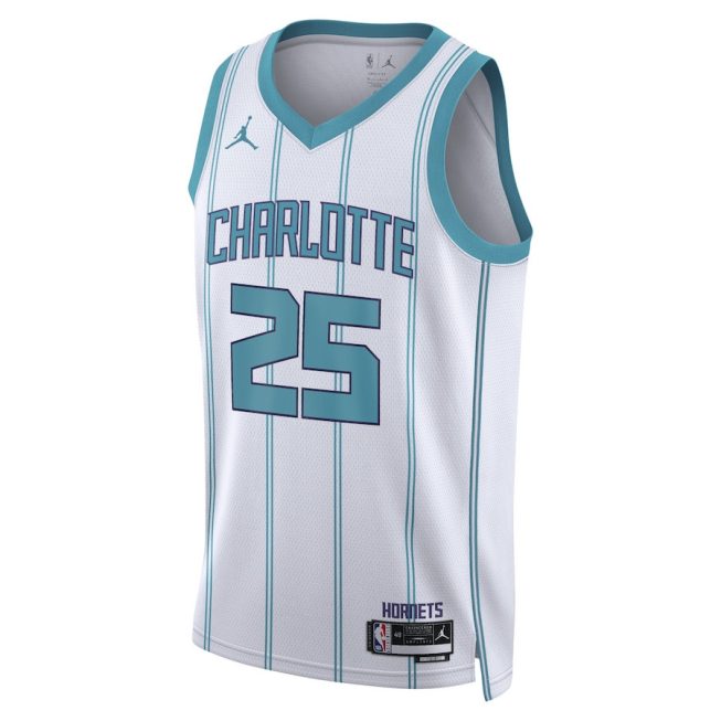 P.J. Washington Jr. 25 Charlotte Hornets Unisex Swingman Jersey - Association Edition - White - Image 2
