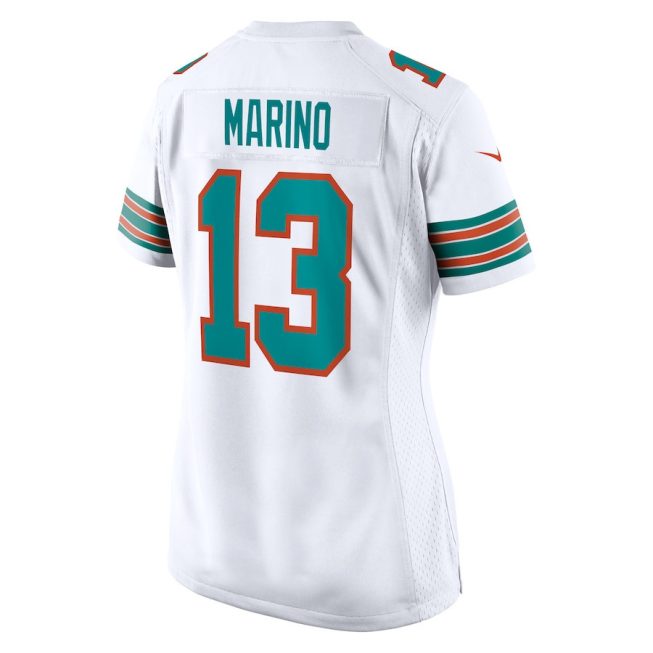 Dan Marino 13 Miami Dolphins Women Retired Jersey - White - Image 3