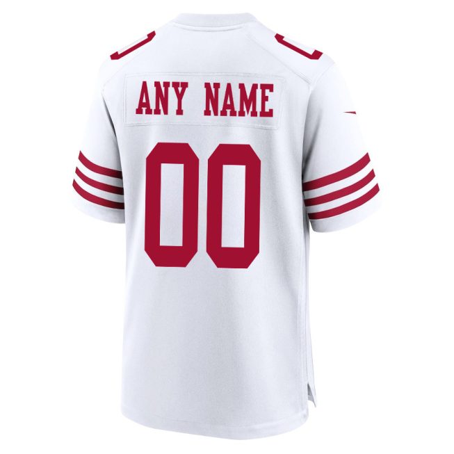 San Francisco 49ers NFC Champions Patch Game Men Custom Jersey - White - Image 3