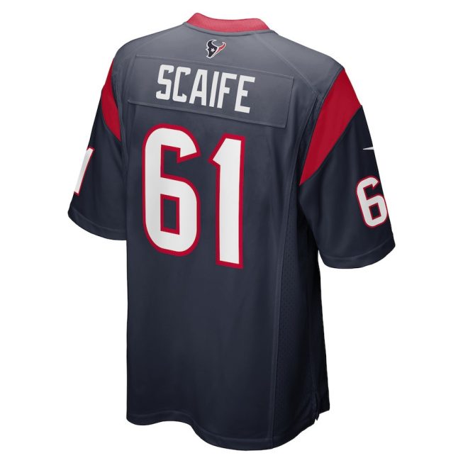 DJ Scaife Jr 61 Houston Texans Men Team Game Jersey - Navy - Image 3