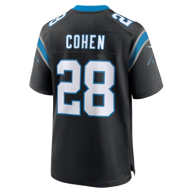 Tarik Cohen 28 Carolina Panthers Game Men Jersey - Black - Image 3