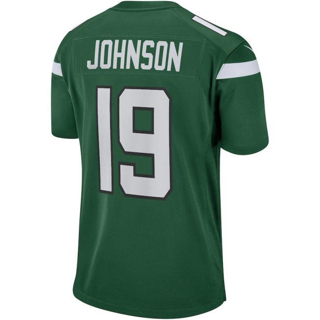 Keyshawn Johnson 19 New York Jets Men Game Retired Jersey - Gotham Green - Image 3
