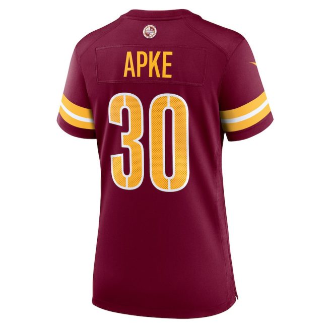 Troy Apke 30 Washington Commanders Women Game Jersey - Burgundy - Image 3
