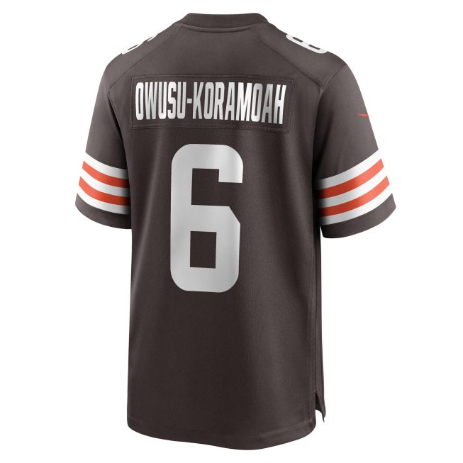 Jeremiah Owusu-Koramoah Cleveland Browns Team Game Jersey - Brown - Image 3
