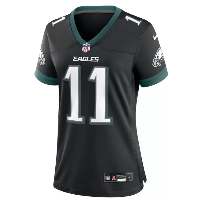 A.J. Brown 11 Philadelphia Eagles Alternate Game Women Jersey - Black - Image 2