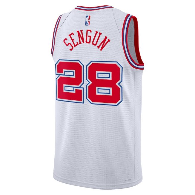 Alperen Sengun 28 Houston Rockets 2023/24 City Edition Swingman Jersey - White - Image 3