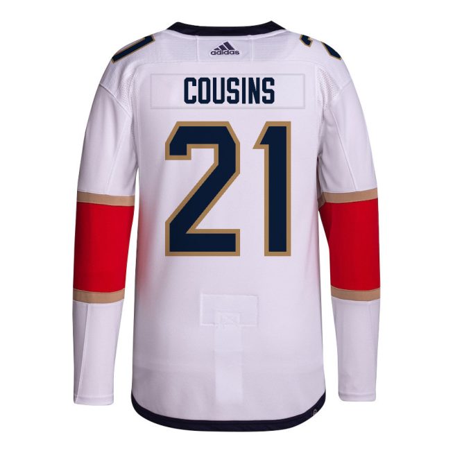 Nick Cousins 21 Florida Panthers 2024 STANLEY CUP Final Away Breakaway Jersey - Men, White - Image 3