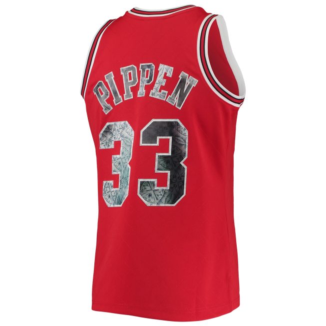 Scottie Pippen Chicago Bulls Mitchell & Ness 1997/98 Hardwood Classics 75th Anniversary Diamond Swingman Jersey - Red - Image 3