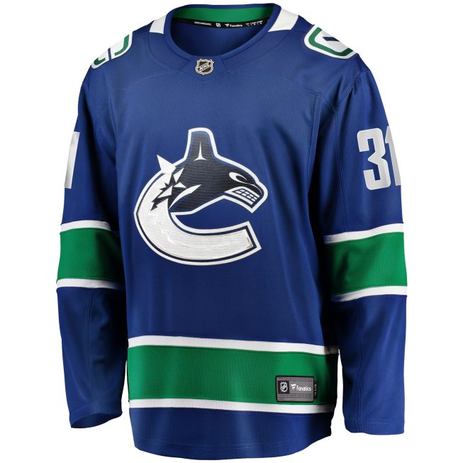 Arturs Silovs Vancouver Canucks Fanatics Home Premier Breakaway Player Jersey - Blue - Image 2