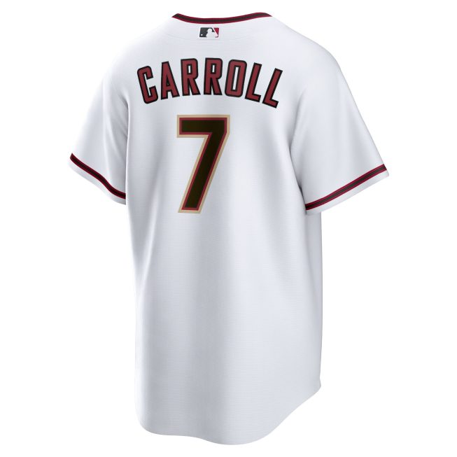 Corbin Carroll Arizona Diamondbacks Home Replica Player Jersey - White - Image 3