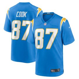 Jared Cook 87 Los Angeles Chargers Men Game Jersey - Powder Blue