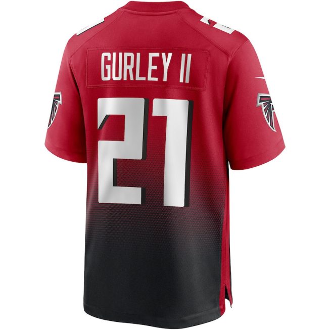 Todd Gurley II 21 Atlanta Falcons Men 2nd Alternate Game Jersey - Red - Image 3