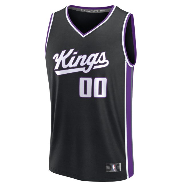 Sacramento Kings Fanatics Custom Fast Break Jersey - Black - Icon Edition - Image 2