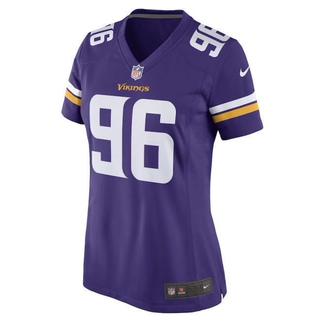 Ross Blacklock 96 Minnesota Vikings Women Game Jersey - Purple - Image 2