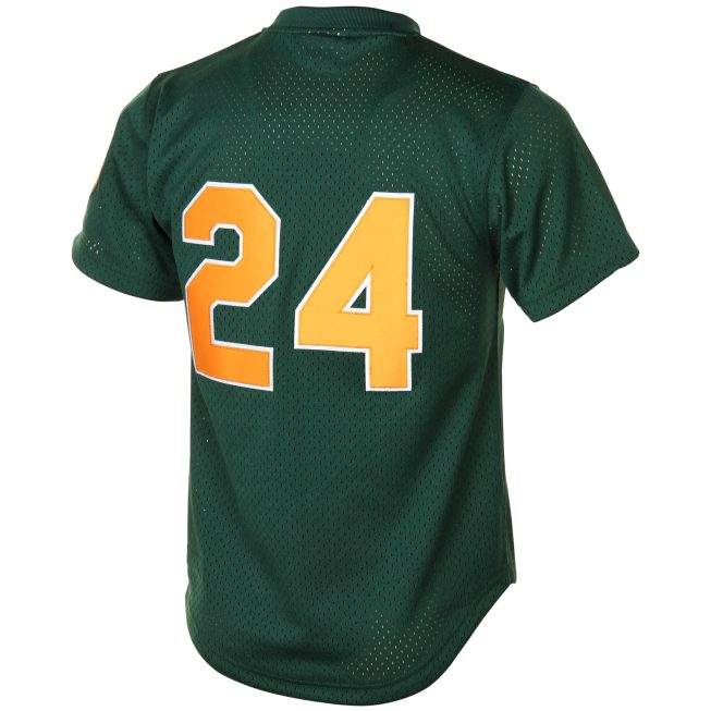 Rickey Henderson Oakland Athletics Mitchell & Ness 1998 Cooperstown Mesh Batting Practice Jersey - Green - Image 3
