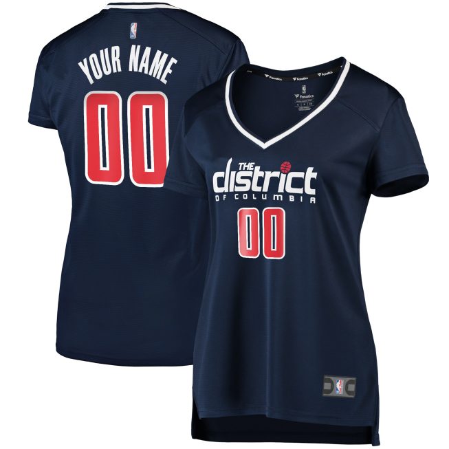 Washington Wizards Fanatics Women's Custom Fast Break Replica Jersey Navy - Statement Edition