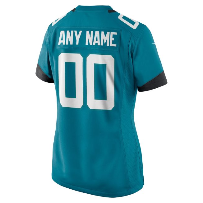 Jacksonville Jaguars Women's Alternate Custom Jersey - Teal - Image 3