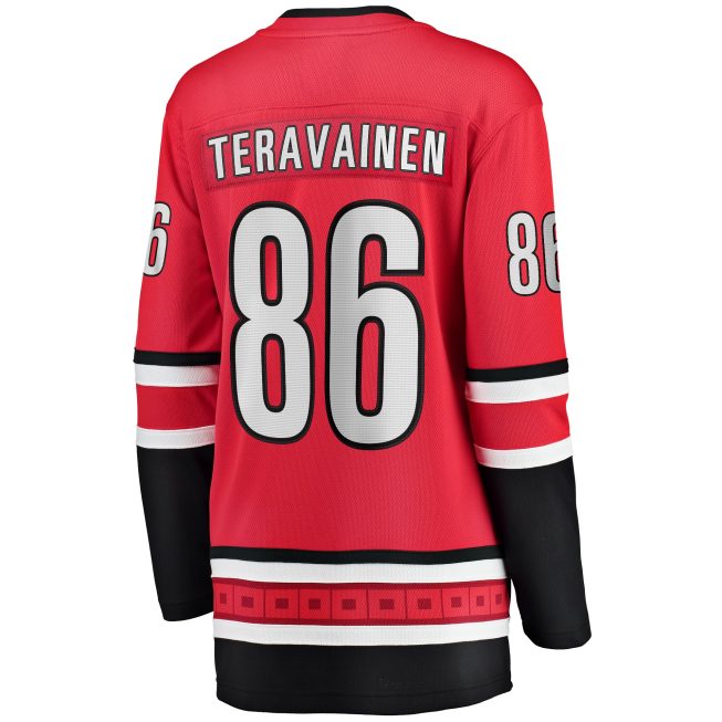 Teuvo Teravainen Carolina Hurricanes Fanatics Women's Alternate Breakaway Player Jersey - Red - Image 3