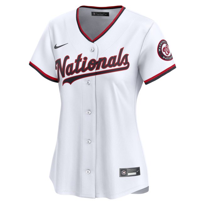 Washington Nationals Women's #1 Mom Home Limited Jersey - White - Image 2