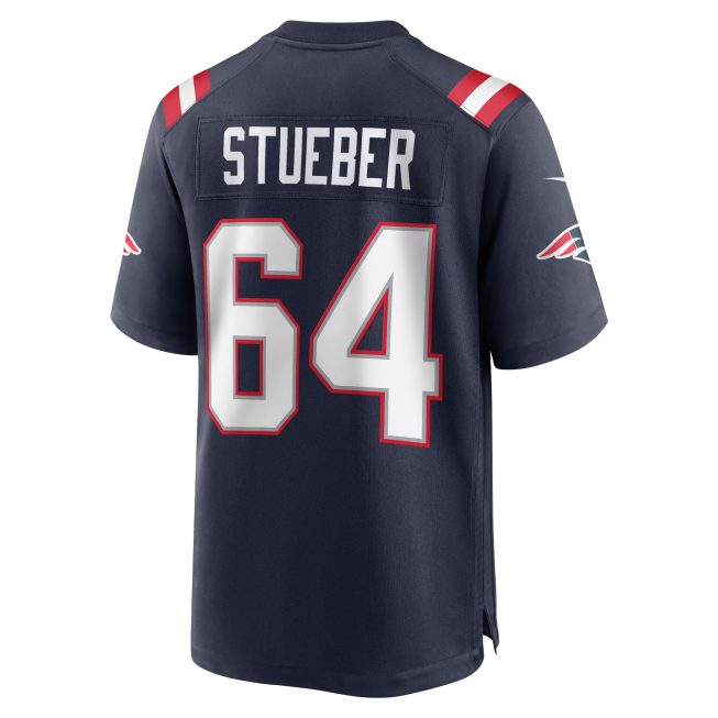 Andrew Stueber New England Patriots Game Player Jersey - Navy - Image 3