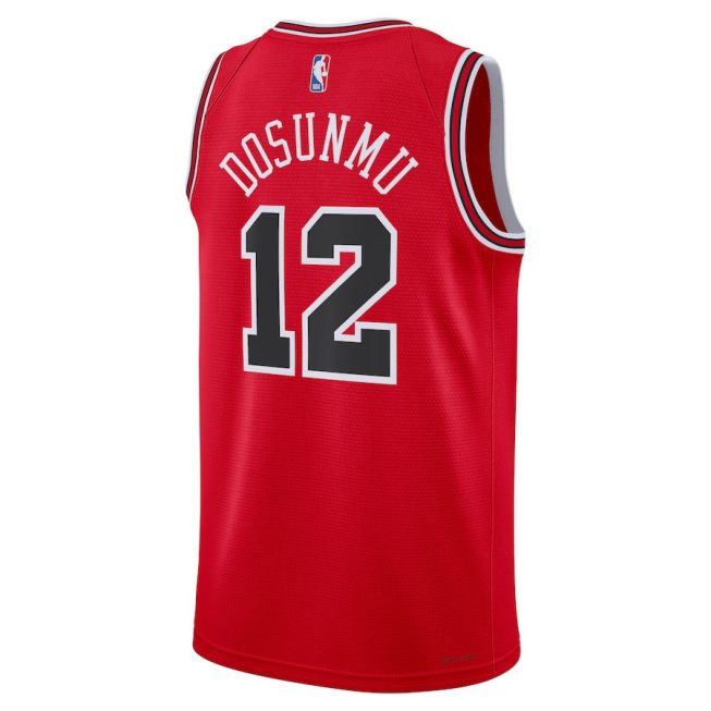 Ayo Dosunmu 12 Chicago Bulls Unisex Swingman Jersey - Icon Edition - Red - Image 3