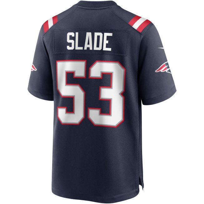 Chris Slade New England Patriots Game Retired Player Jersey - Navy - Image 3