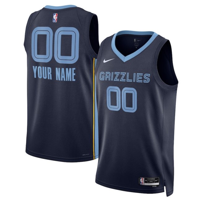 Memphis Grizzlies 2023/24 Icon Swingman Custom Men Jersey - Navy