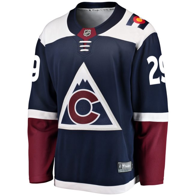 Nathan MacKinnon Colorado Avalanche Fanatics Alternate Breakaway Player Jersey - Navy - Image 2