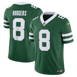 Aaron Rodgers 8 New York Jets Vapor F.U.S.E. Limited Jersey - Men, Legacy Green