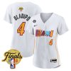 Victor Oladipo 4 Miami Heat 2023 Finals Baseball Women Jersey - City White