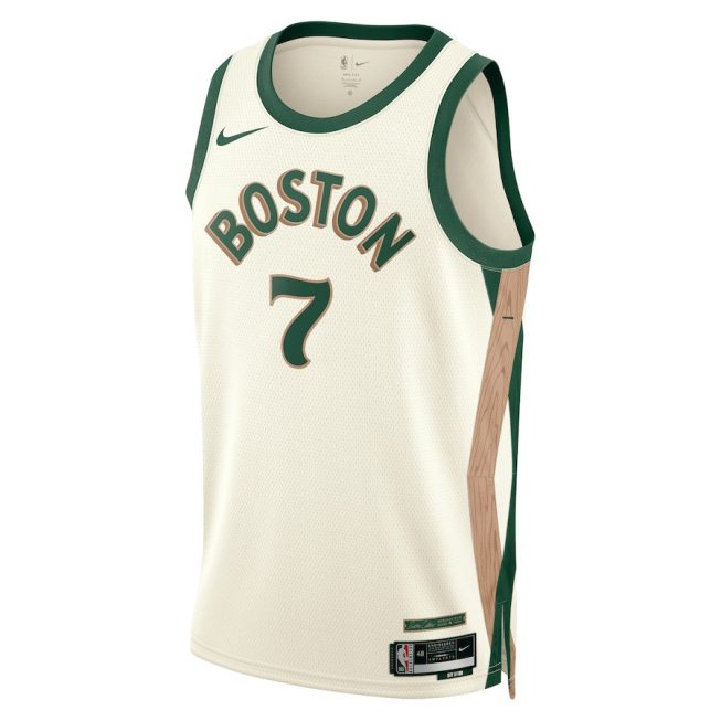Jaylen Brown 7 Boston Celtics 2023/24 City Edition Swingman Jersey - White - Image 2