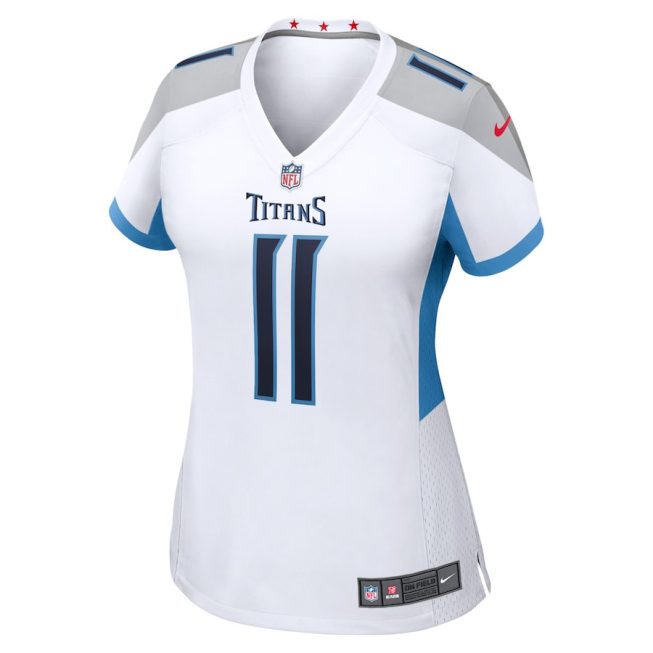 AJ Brown 11 Tennessee Titans Women Game Jersey - White - Image 2