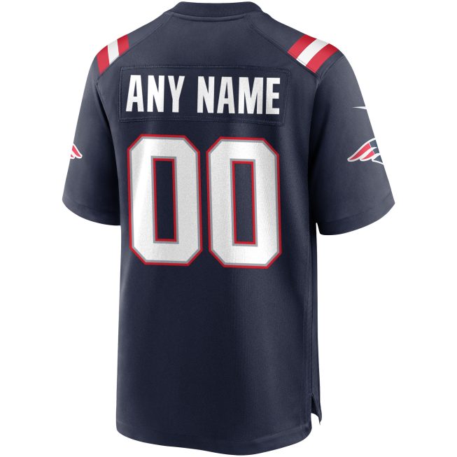 New England Patriots Custom Game Jersey - Navy - Image 2