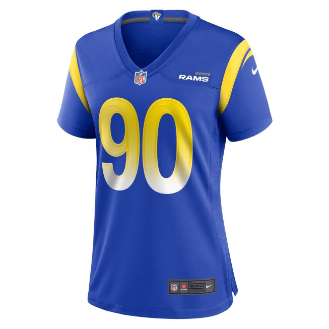 Tyler Davis Los Angeles Rams Women's Game Jersey - Royal - Image 2