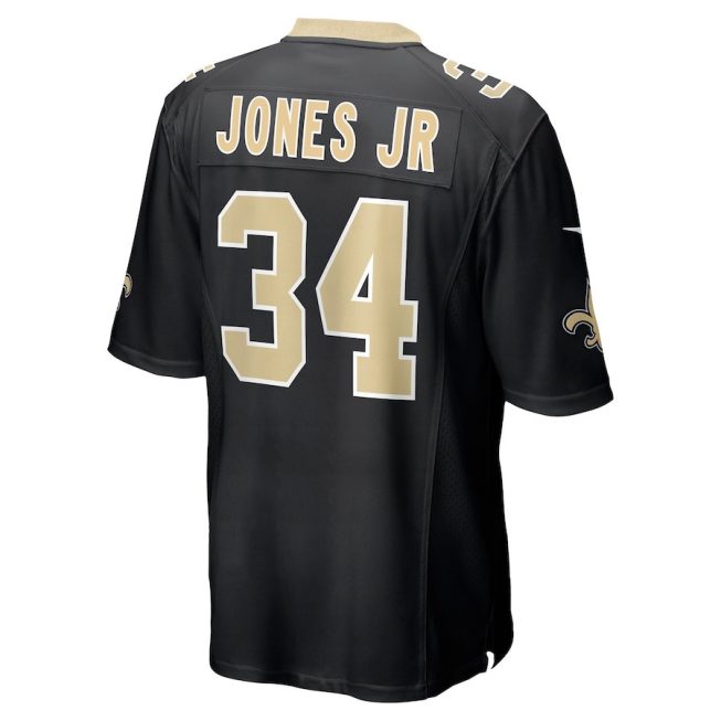 Tony Jones Jr. 34 New Orleans Saints Men Game Jersey - Black - Image 3