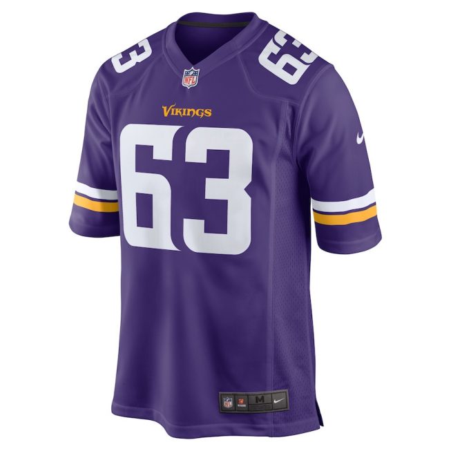 Coy Cronk 63 Minnesota Vikings Team Game Men Jersey - Purple - Image 2