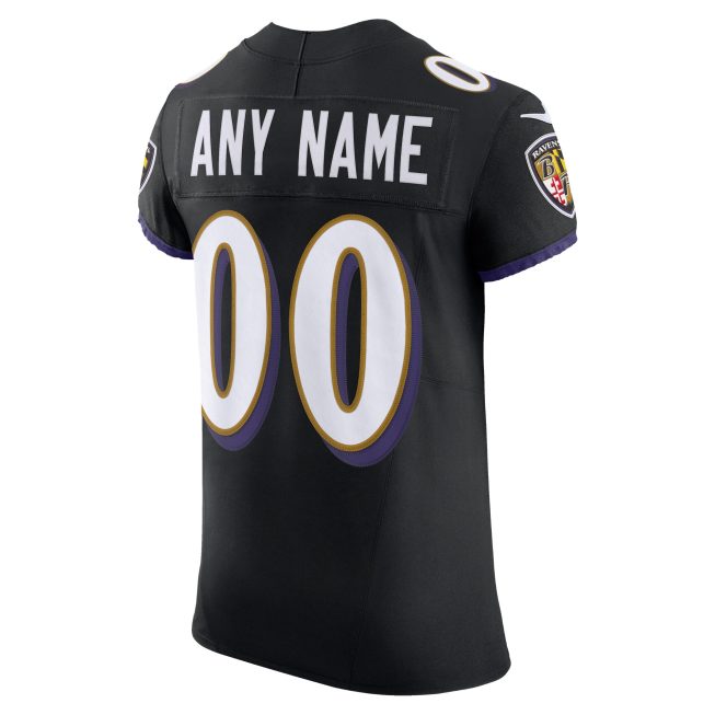 Baltimore Ravens Vapor F.U.S.E. Elite Custom Jersey - Black - Image 3