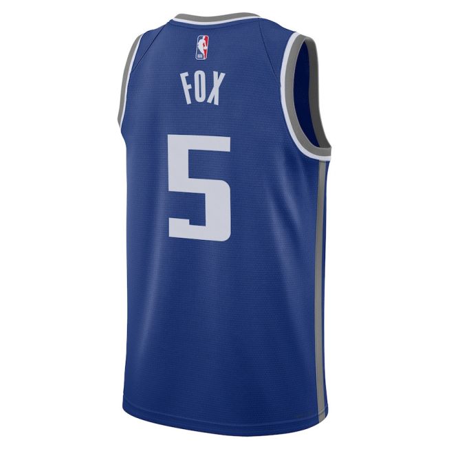 De'Aaron Fox 5 Sacramento Kings 2023/24 City Edition Swingman Jersey - Blue - Image 3