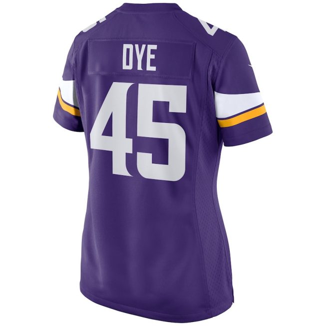 Troy Dye 45 Minnesota Vikings Women Game Jersey - Purple - Image 3