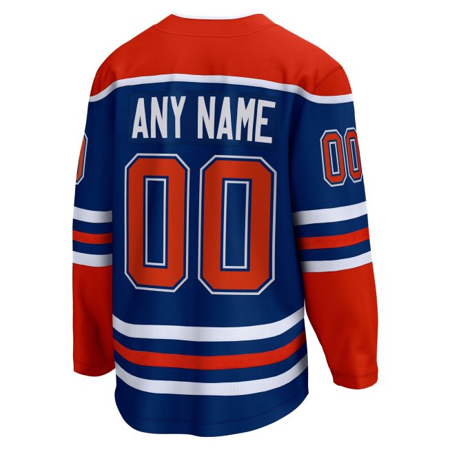 Edmonton Oilers Fanatics Home Breakaway Custom Jersey - Royal - Image 3