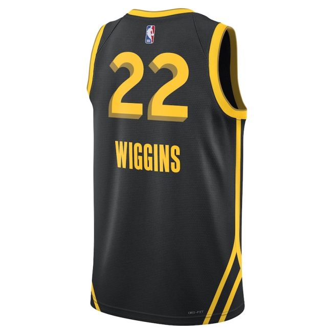 Andrew Wiggins 22 Golden State Warriors 2023/24 Swingman Jersey - City Edition - Unisex Black - Image 3