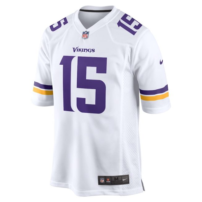Joshua Dobbs 15 Minnesota Vikings Game Men Jersey - White - Image 2