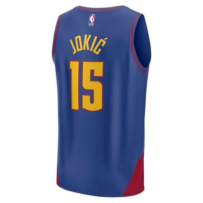 Nikola Jokic Denver Nuggets Fanatics Youth Fast Break Player Jersey - Statement Edition - Blue - Image 3