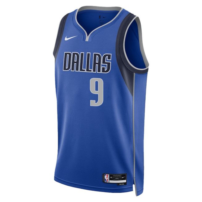 A.J. Lawson 9 Dallas Mavericks 2024 FINALS PATCH Swingman Jersey - Icon Edition - Blue - Image 2