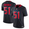 Will Anderson Jr. 51 Houston Texans 2nd Alternate Vapor F.U.S.E. Limited Jersey - Men, Navy