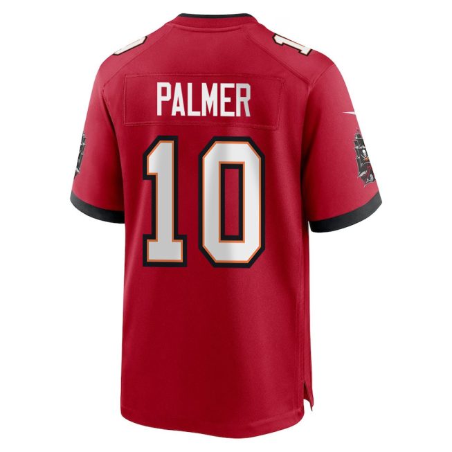 Trey Palmer 10 Tampa Bay Buccaneers Super Bowl LIX New Orleans Patch Game Men Jersey - Red - Image 2