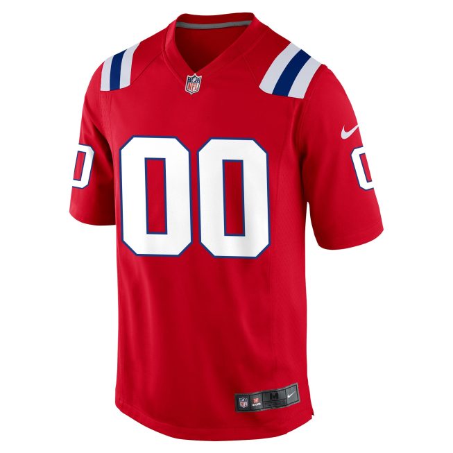 New England Patriots Alternate Custom Jersey - Red - Image 2